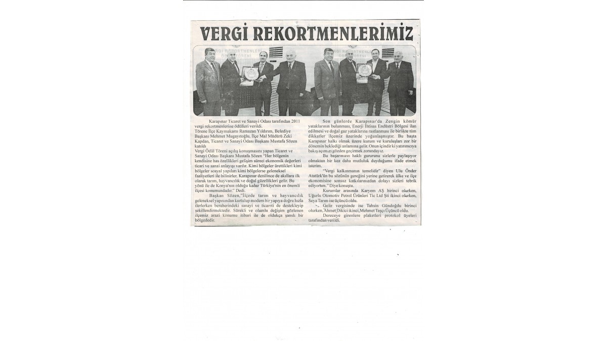 Vergi Rekortmenlerimiz